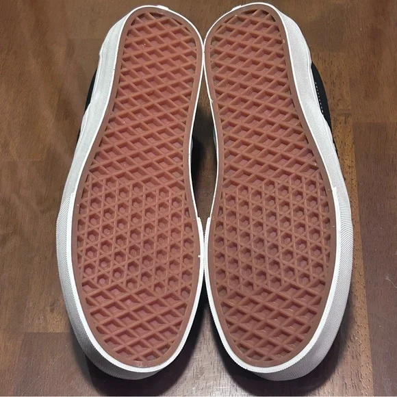 VANS Slip On Skate Shoes Black Blue Gray Mini Checkered NEW! Women’s 8 Men’s 6.5 - Picture 9 of 11